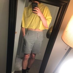 Plain yellow crop top